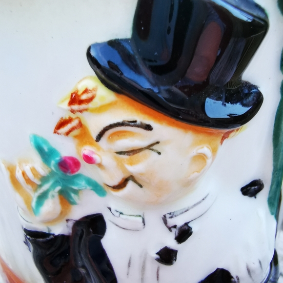 Vintage Drunk Man Show Me The Way to Go Home Porcelain Beer Stein Japan - Picture 16 of 17